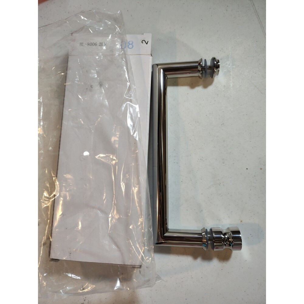Shower Door Hardware Pull Handle Chrome Hl-8006 2 Lb, And Hinges HG-Prs10a 1330